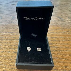 Thomas Sabo Silver and White Crystal Earrings